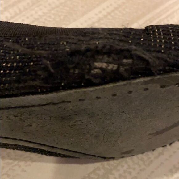 Tory Burch Black Caroline Arabia Elastic Flats - Size 7 1/2 - Picture 4 of 7